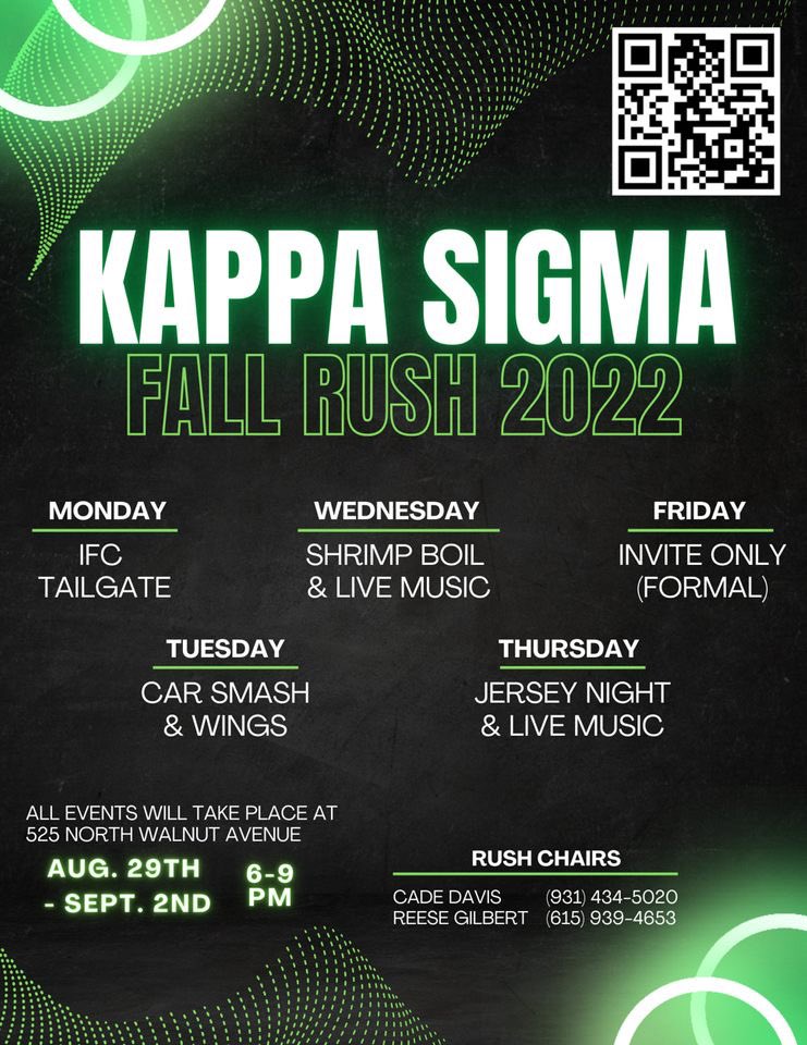Come out to the house for Fall Rush August 29th - September 2nd❕ #RushΚΣ