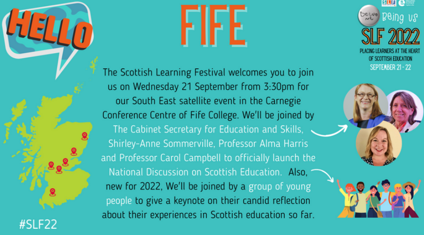 We can't wait to launch National Discussion to hear what people across Scotland, esp children, young people &amp; adults who support them, have to say about their experiences &amp; aspirations for future of Scottish education. Join us in-person/online #SLF22. <a href="/AlmaHarris1/">Professor Alma Harris</a> <a href="/S_A_Somerville/">Shirley-Anne Somerville</a>