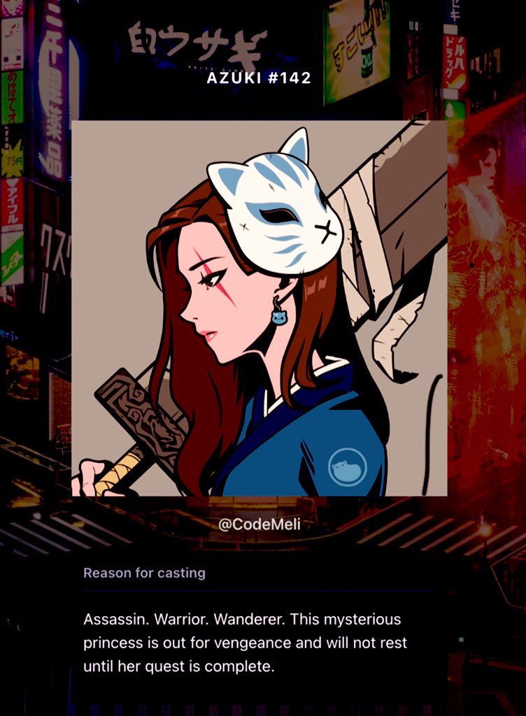 Meliberryberry's tweet photo. Just submitted my azuki for casting. Let’s see how this goes 🤞🏻 @shibuyaxyz https://t.co/20rkuBXb7P