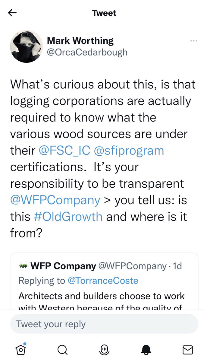 ForestsForever4's tweet photo. And then we have Mark, once again proving how little he knows about forestry with every Tweet he posts! Gotta love @WFPCompany responses!😂
How long before he blocks them with everyone else who sees through his BS?🙄
#ForestryTruth #BCForestry #OldGrowth #Sustainable #Renewable https://t.co/V3s5orRPL1