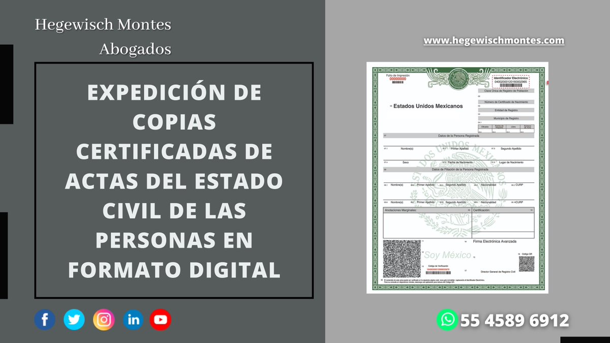 hegewischmontes's tweet photo. matrimonio y/o defunción en formato digital se pueden solicitar en la siguiente dirección: 

Link: https://t.co/J5mi1DeoGb

#LlaveCDMX #FormatoDigital #ActaNacimiento #Matrimonio #Defuncion  #FormatoDigital #hegewischmontes #abogados #CDMX #AbogadosCDMX #law #México https://t.co/w4qvYQAw57