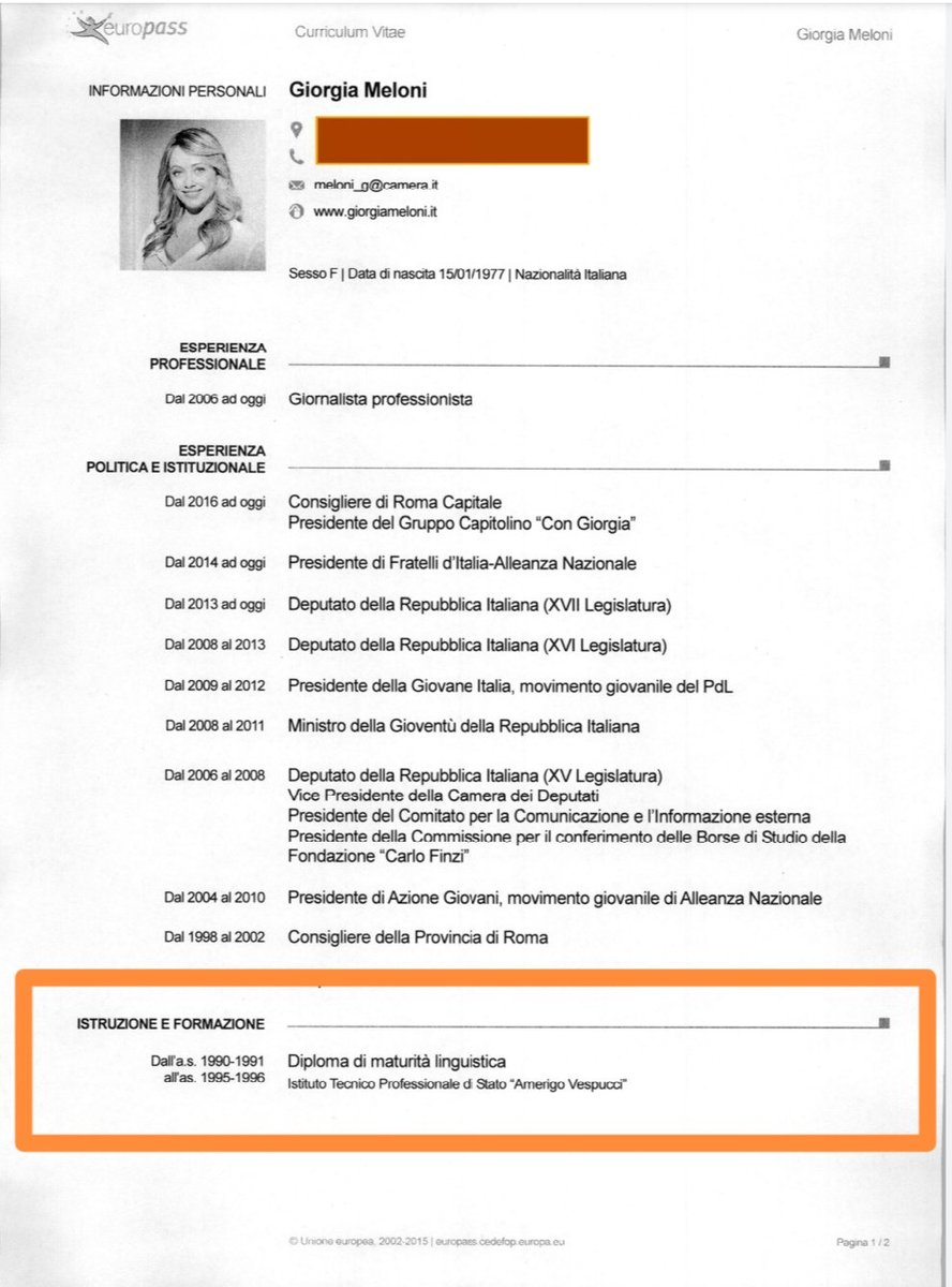 StefanoBul's tweet photo. @GiorgiaMeloni @FratellidItalia Si è presentabili quando non si mente.
Lei ha mentito sul suo diploma e ha mentito sul non essersi mai sentita fascista.
Oltre che #odiatriceseriale è anche #mentitriceseriale. https://t.co/EWHeBQt9vU