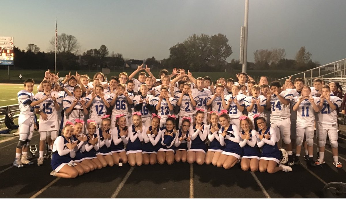 SBoroHSLibrary's tweet photo. 💥Flashback! 10/18/17 &amp; 10/18/18…The Class of ‘23 ended their football seasons as champs v. Lebanon! 4 yrs later, finish it!!!! Let’s go! 😤 @SHSBoroBlueCrew @Boro_Panthers @Springboro_SHS @SpringboroHS_AP @BoroCheerSHS https://t.co/kvKFwktvZA