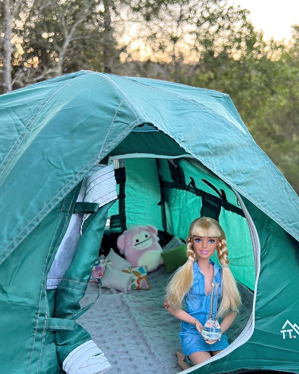 CoralsGlass's tweet photo. Smoke spot with a view 🍃🏕 I’m dying at how well her tent matches my own! #coralstinyworld #dollhouseminiatures #miniatures #dailymini #dollstagram #dollcollector #dollphotography #dollhikeswithtawny #camping #campingtrip #campingseason https://t.co/zQQLas6oVP