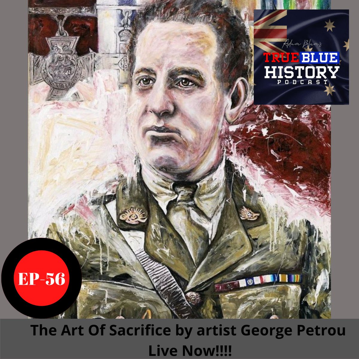 TrueBlueHistory's tweet photo. Latest Podcast LIVE Now with artist George Petrou.

The Art Of Sacrifice available on all podcast platforms 
Apple Podcasts 
Stitcher 
YouTube 
Spotify

Don't forget to subscribe to our YouTube channel Truebluehistory and leave a review for the podcast. https://t.co/pTdmBEOelG
