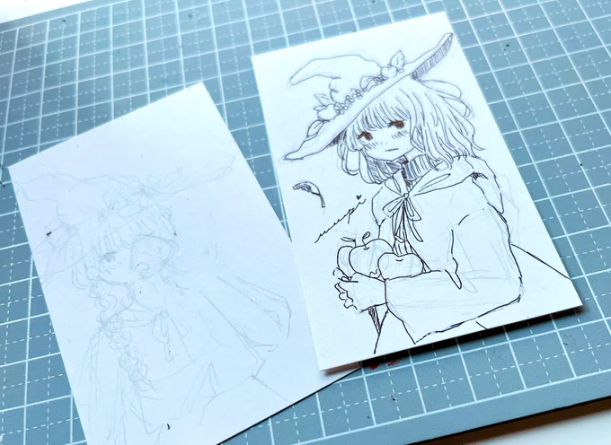 秋のミニミニ原画展のドローイングっ子達〜✍️ 