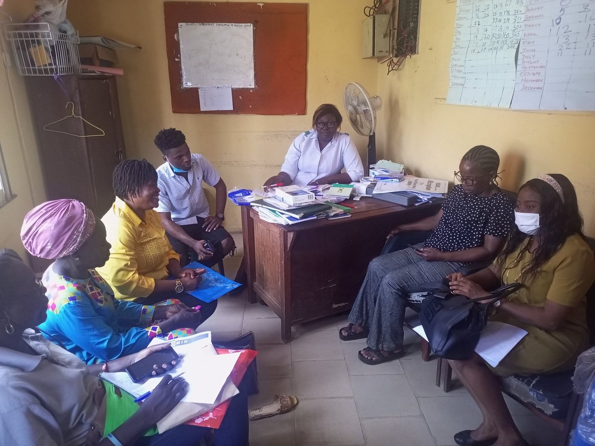 popwhei's tweet photo. #POPWHEI Advocacy visit with Community Led Monitoring Team (CLMT) to MOH, OIC &amp; WHC i @ Ikotun PHC, Alimosho Lagos on 18/08/2022.

#POPWHEI 
#ACOMIN
#TB
#NEPWHAN
#NACA
#GLOBAL FUND https://t.co/Gv5Pa4FXA6