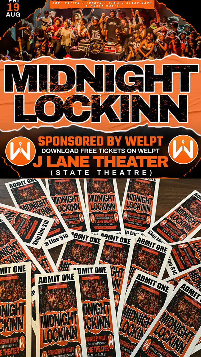 kambriaaxo's tweet image. @TheWeltpApp appreciation party 

#MidnightLockinn This Friday Night 
@ The State Theatre 

Free Till 11:30 with Free Tix
10$ Skip Tix available on WELTP
20$ Skip &amp;amp; Stage available on WELTP

For on hand tickets hit up @Lblockasu @Moneymagicpromo @getten_money