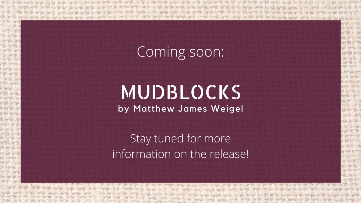 JackPinePress's tweet photo. Keep an eye out for more information on “Mudblocks” by @SpongePoet! COMING SOON! 📖

#chapbook #chapbookpoetry #canlit #artistbooks #saskatchewanlit #yxeart #yxepoetry #yxebooks #jackpinepress #mudblocks https://t.co/RdKwNSwBkM
