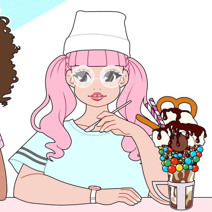 QRT showing your OC's first design vs now2018 vs 2022   