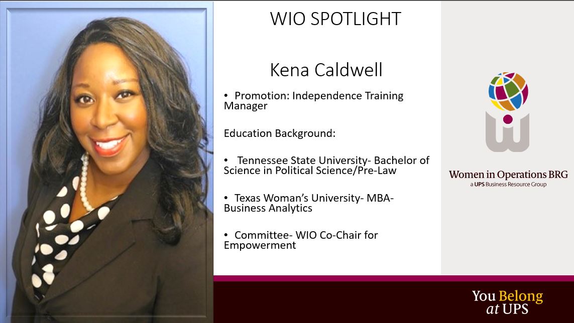 Red River WIO would like to Spotlight Kena Caldwell on her promotion today as the New Independence Training Manager. Congratulations Kena. <a href="/RedRiverWomen/">RedRiverWomen</a> <a href="/divine2wincom/">Trina Norman</a> <a href="/UPSers/">UPSers</a> <a href="/UPS_WIO/">UPS Women in Operations</a> <a href="/LouRivieccio/">Lou Rivieccio</a> <a href="/CarolBTome/">Carol Tomé</a> <a href="/SoCalSoUS/">SoCal - Women in Operations</a> <a href="/kena/">Ken Adams</a>. We are so proud of you. #BeUnstoppable #mymentee