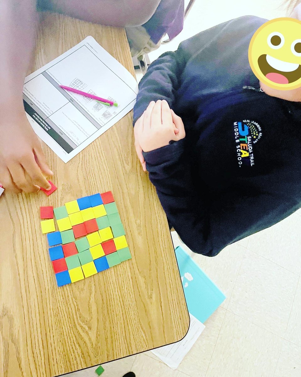 _ohthatsmikey's tweet photo. Tiles and dice in an eighth grade math class? Fun times!
PreAlg Ss reviewed integers with a dice game, and Alg Ss investigated what perfect squares and cubes are with a hands on investigation. #WildcatsEngaged #RockSolid #HandsOnMath #VisibleMath @STMSWildcats https://t.co/8P7d473EDx
