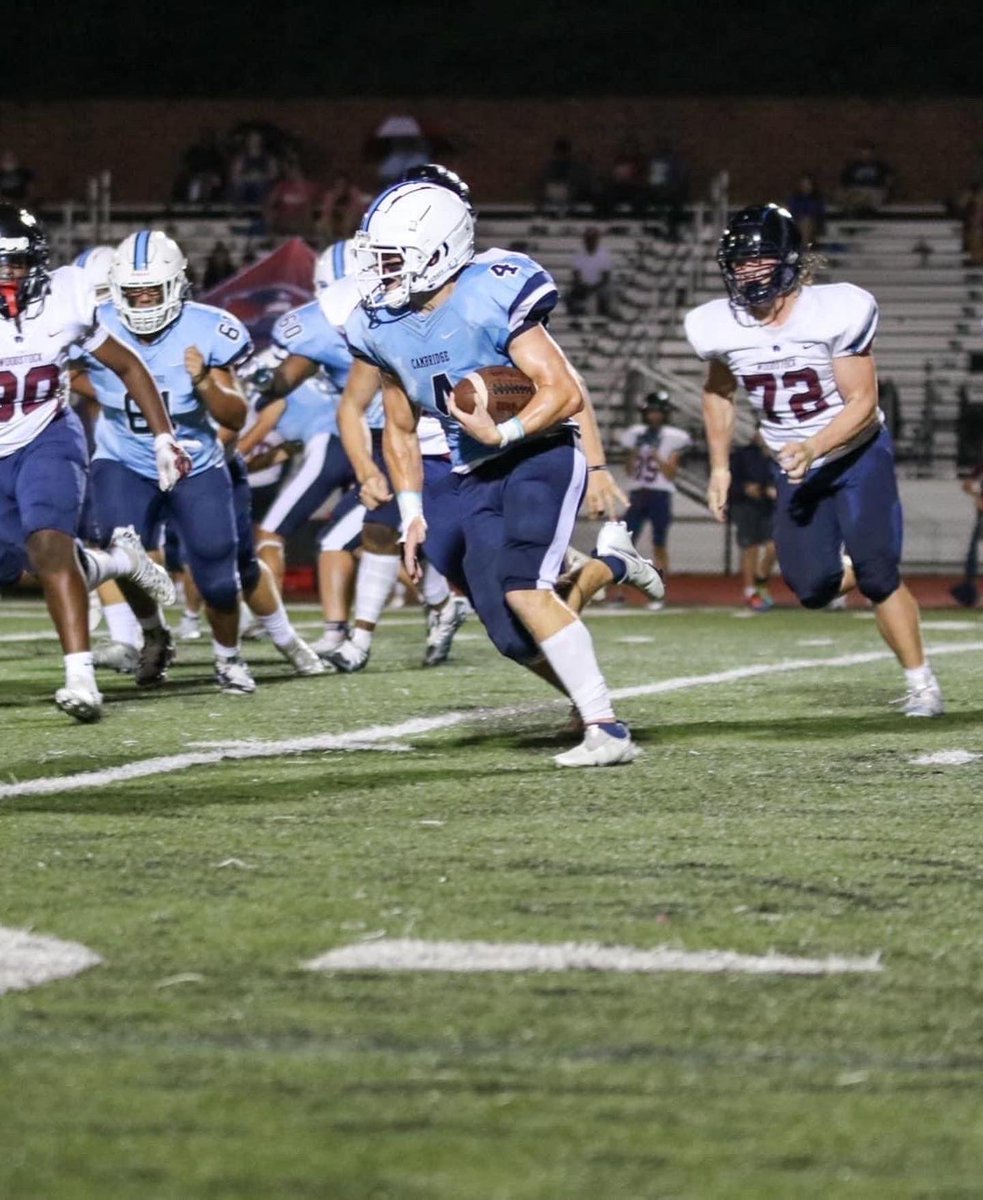 barid84's tweet photo. Faith, Family and Football…always that order and always intertwined for our family!  From 7 to 17 Ben has loved playing and has done it with a smile on his face…all while making things happen.  Can’t wait to watch Cambridge this season!  Go Bears! https://t.co/7GIszKTtB4