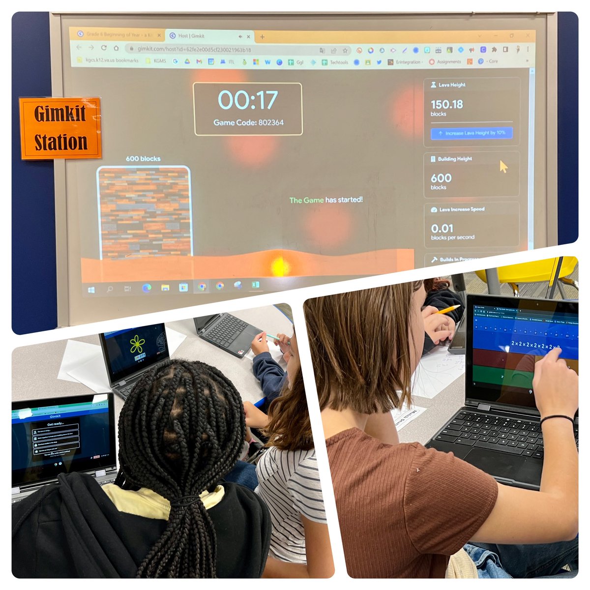 Welcomed the first group of Ss into the PBL for the new school year! ❤️ 6th grade math rotations and getting to play the floor is lava with <a href="/gimkit/">Gimkit</a> <a href="/KGCSdivision1/">KGCS Division</a> <a href="/kgmsfoxes/">KGMS Foxes</a> #mathisfun