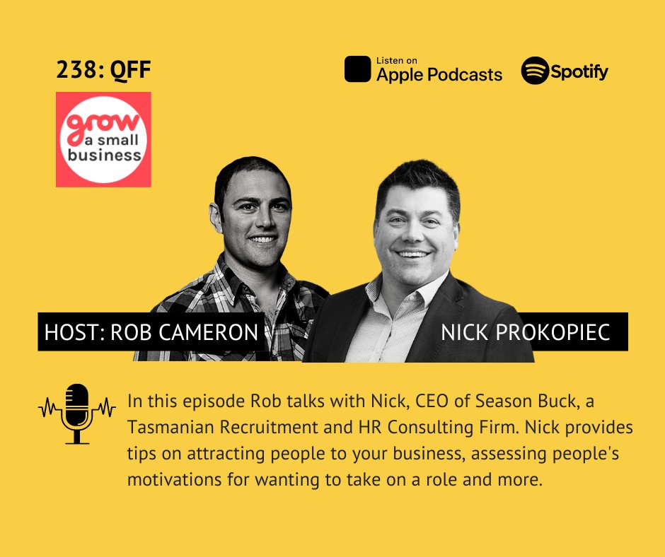 CollinsSBA's tweet image. PODCAST: Quick Fire Friday (QFF) with Robert &amp;amp; Nick for #growasmallbusiness bit.ly/3QRpqh9
Running a privately owned business.
Learning how to attract people to your business.
Solve the problem of having a lack of employees.
 #businessadvice