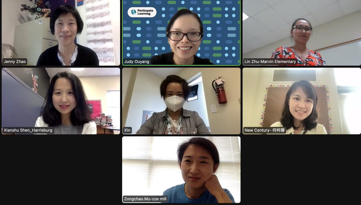 JudyOuyang's tweet photo. 4th grade and 5th grade teachers from our partner schools were engaged in the Mandarin collaborative PLC meetings. They collaborated with &amp; learned from each other &amp; prepared for the start of the school year. More heads are better than one! @ParticipateLrng #unitingourworld https://t.co/ZXr92mfyge