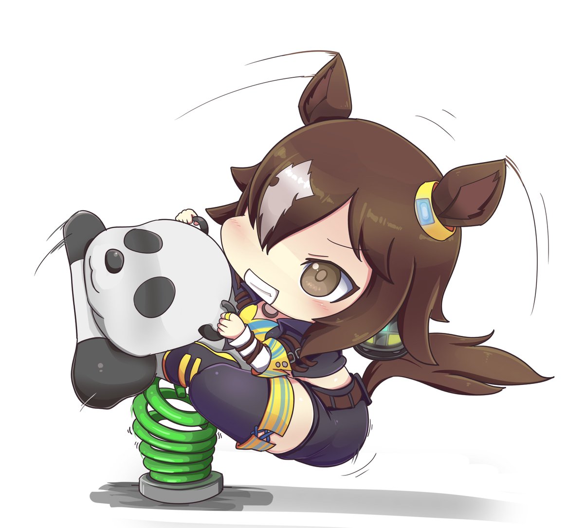 ウオッカ(ウマ娘) 「#バイクの日 #ウオッカ今日はバイクの日だってよウオッカ!ブルン!!ブルン!! 」|酢酸/Sakuラバクシンオーのイラスト