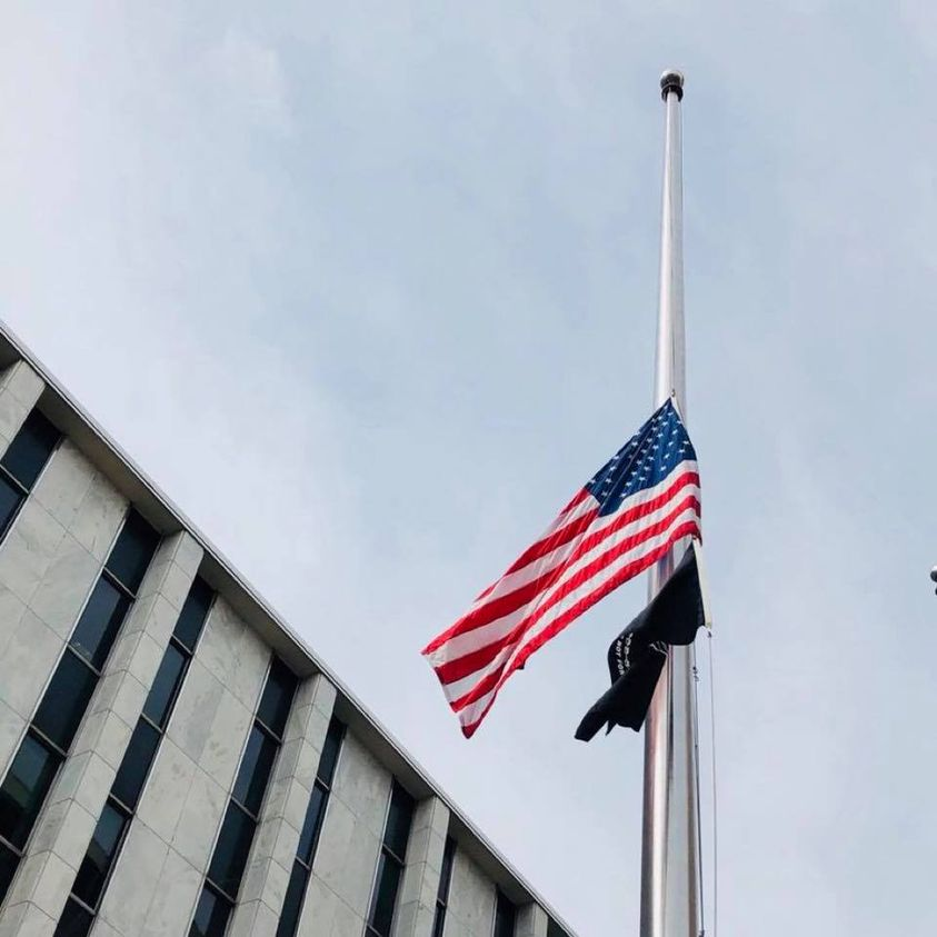 Governor Phil Murphy on Twitter "Flying the flag at halfstaff in