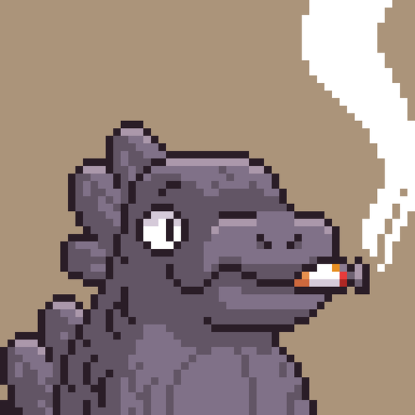 aspoonfulNFT's tweet photo. Excited to join the  @KaijuKingz fam!
#KaijufollowKaiju this one feels like it was made just for me lol because i smoke cigarettes n stuff yk? https://t.co/8eu2OAmWhz