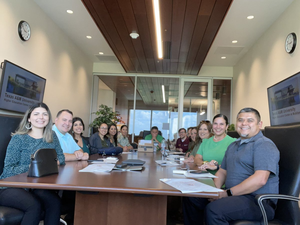 advisorcgarcia's tweet photo. Thank you @TAMU Higher Education Center at McAllen for giving our team a tour of your beautiful campus and for showcasing your amazing programs. Special thanks to our Advisor/Recruiter Wesley Swanson (@PSJAISD alum) at #TAMUHECM for assisting us with our PD. https://t.co/KhkXZVBvcT