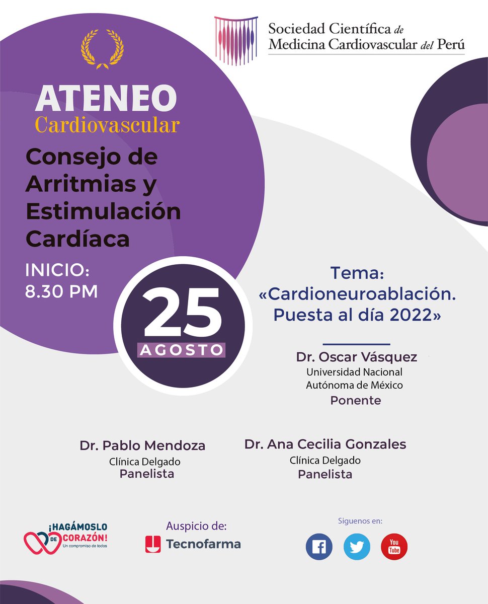 socimecar's tweet photo. No te pierdas el próximo Ateneo Cardiovascular‼️
📆 Fecha: Jueves 25 de Agosto
🕣 Hora: 08:30PM
💻Link: https://t.co/Wk9RKFgVa9 https://t.co/WdySceSToW