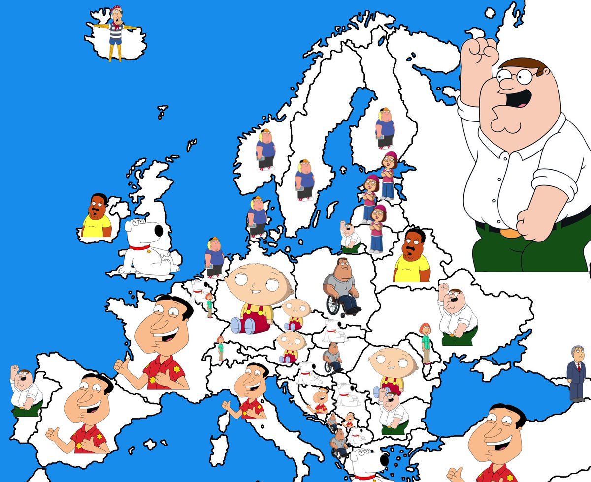 fenianraider1's tweet photo. Europe’s favourite family guy characters. https://t.co/CLd82RbZgd