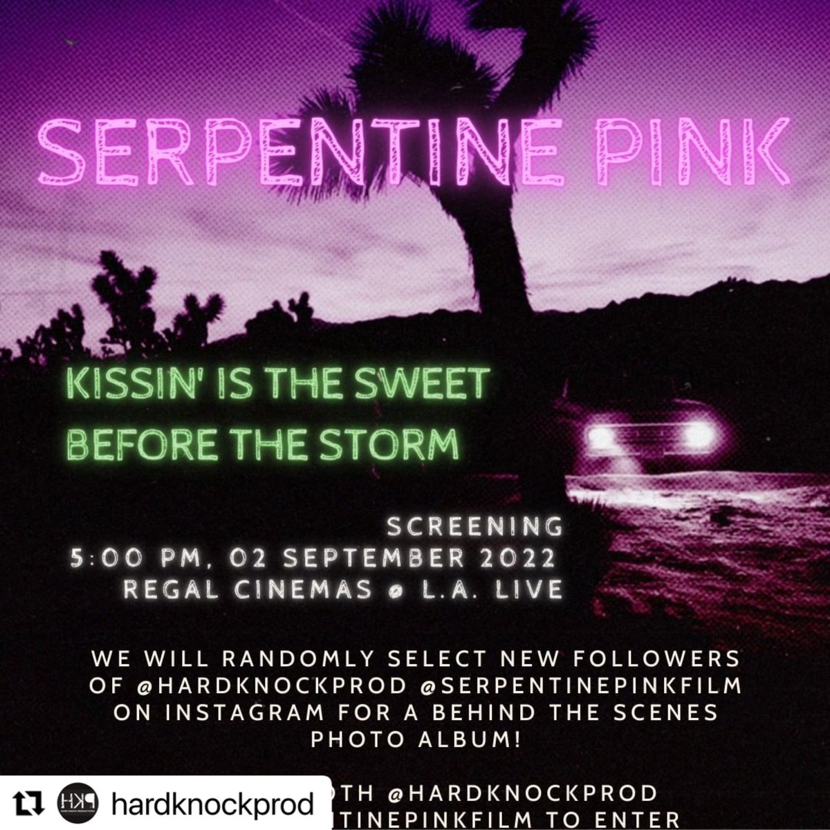 HardKnockProdCo's tweet photo. A dark surreal experience. A first of its kind, vortex of a lesbian🌈 John Waters film meets Yellow Rose meets Pee Wee's Big Adventure on a David Lynch induced trip🍄in the Mojave desert.🌵Serious The Lost Highway vibes! #indiefilm #LGBTQ #womeninfilm @megzeppelinn @ronhanks https://t.co/OvsFDrXiPG