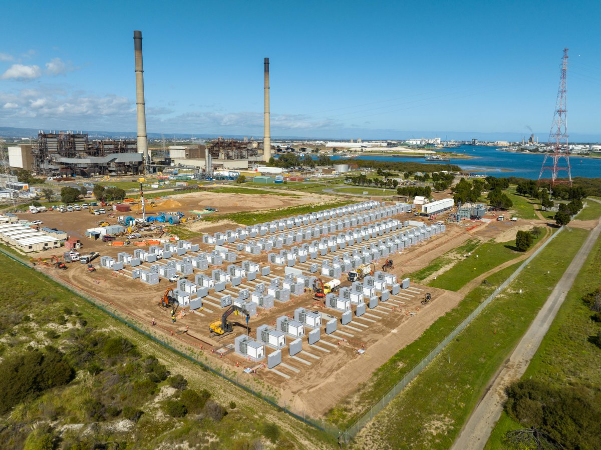 AGLEnergy's tweet photo. We continue to make progress on our 2.9 GW #renewable &amp; storage developments pipeline including the 250 MW Torrens Island #GridScaleBattery, which is expected to be operating by mid-2023, the 50 MW Broken Hill #battery, the 500 MW Liddell battery, and the 200 MW Loy Yang battery. https://t.co/7YH2BLGIvG