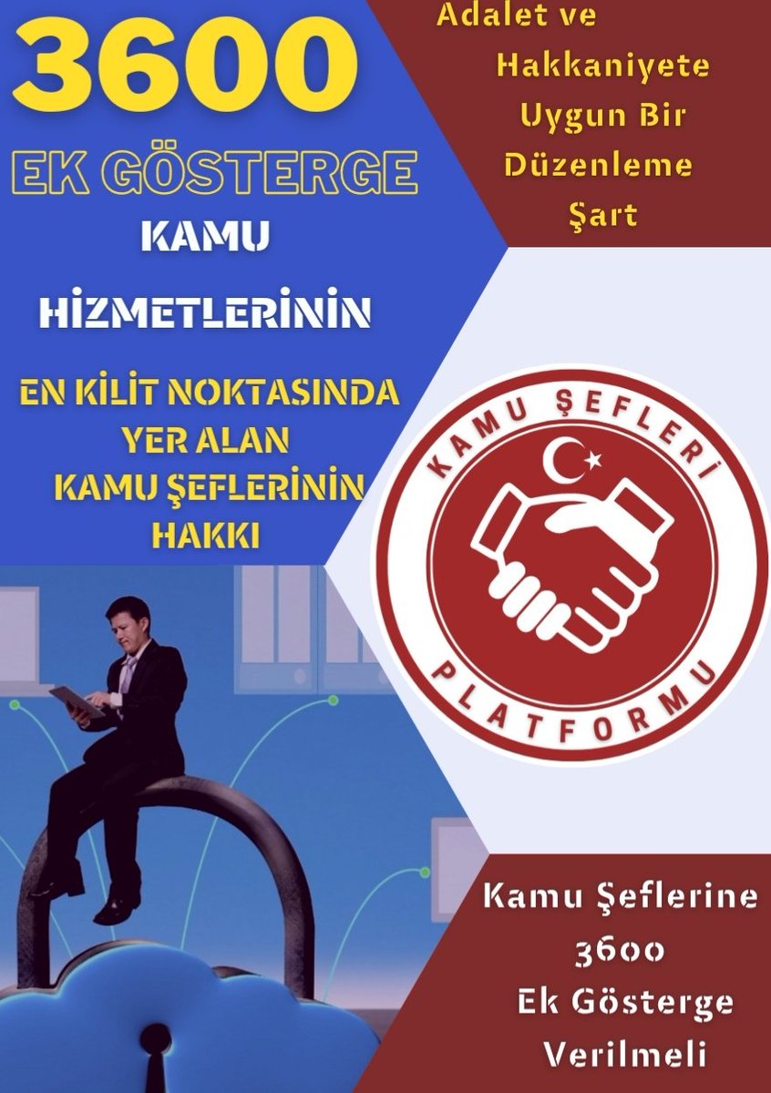 KamuSefleri's tweet photo. 🇹🇷#KamuŞefleri🇹🇷 ne 3600 Ek Gösterge Verilmesi Kamuda Hiyerarşik Yapının Doğru Sağlanması Demektir. Konum ve Sorumluluklarının Gözetilerek Gereğinin Yapılmasını Arz Ederiz. @Akparti @RTErdogan @herkesicinCHP @kilicdarogluk @MHP_Bilgi @dbdevletbahceli @iyiparti @meral_aksener https://t.co/WxVobcJrE3