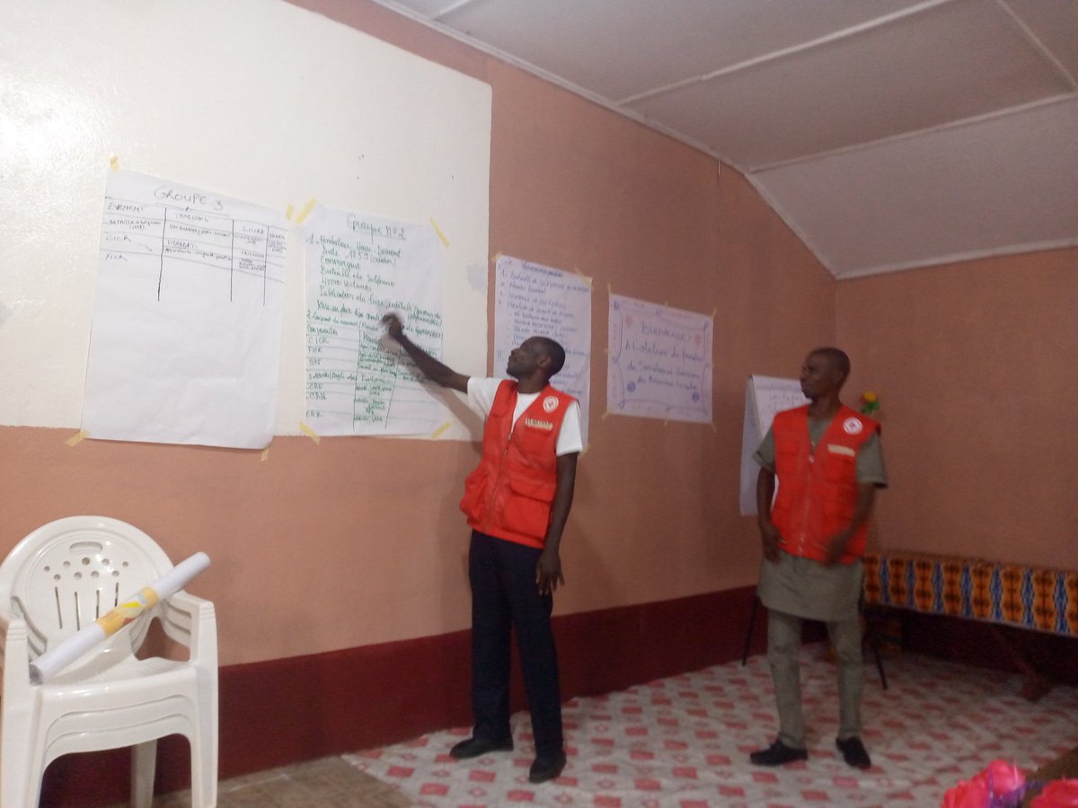 DLuclea's tweet photo. Atelier de renforcement des capacités des SGs des Comités locaux de la #CRCA avec l'appui technique et financier du #CICR. https://t.co/h4Px2cnDs0