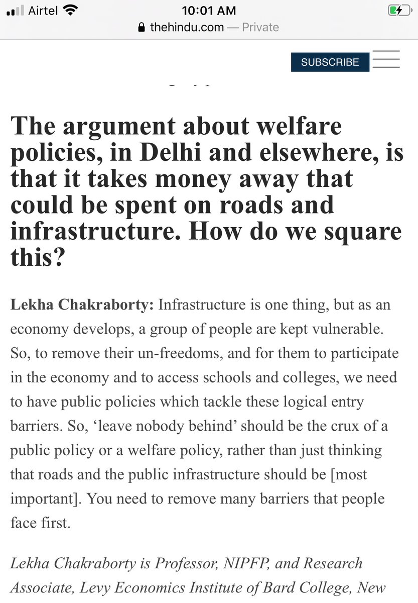 lekhachakrborty's tweet photo. My take on freebies ( this was published prior to our recent debate) 
5/n https://t.co/5qaolYGZEm