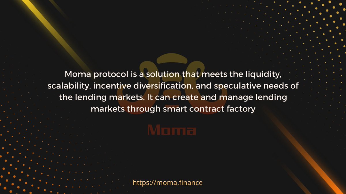 In #MomaProtocol we are solving one of the biggest concerns in the #lending markets, which is lack of diversity and #liquidity.
#DeFi