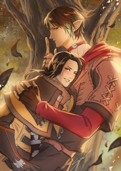 Guydelot and Sanson as a gift to a friend #Guydelot #Sanson #BardQuest #ffxivnpc 