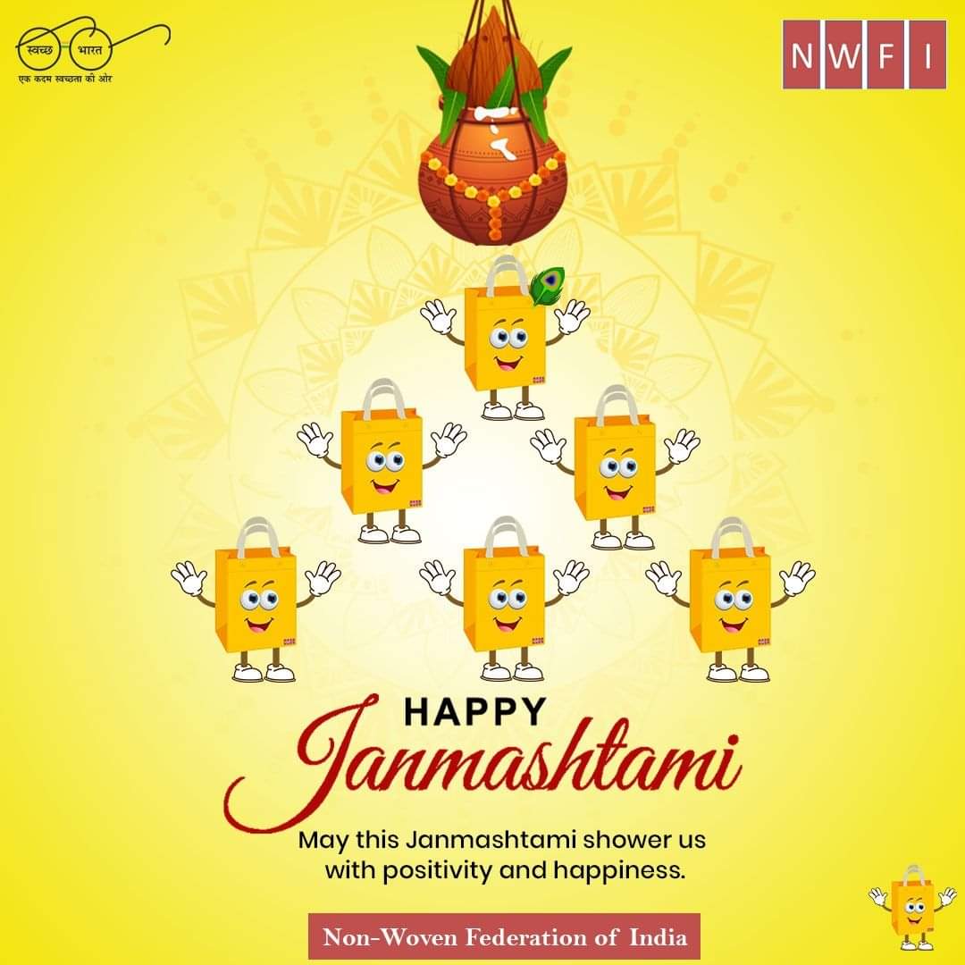 NwfiOf's tweet photo. On this joyous occasion of Shri #Krishna #Janmashtami, we hope and pray that the blessings of Shri Krishna are always with you. May your heart and home be filled with #happiness, #peace, and #prosperity. 
 𝐇𝐚𝐩𝐩𝐲 𝐉𝐚𝐧𝐦𝐚𝐬𝐡𝐭𝐚𝐦𝐢!

#nonwovenfederationofindia #nwfi https://t.co/4WXLATd79H
