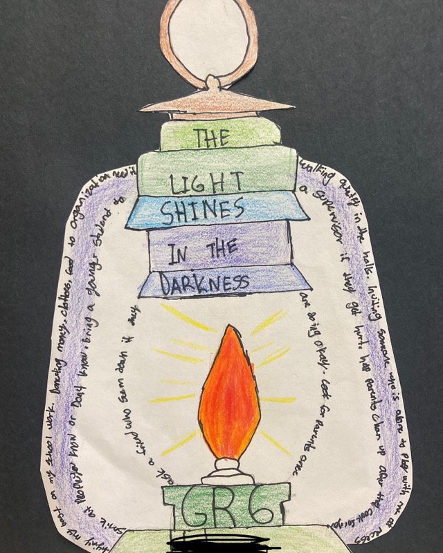 Our grade 6 students have created beautiful lanterns describing how they can Let Their Light Shine this year! <a href="/EdmCathSchools/">ECSD</a>