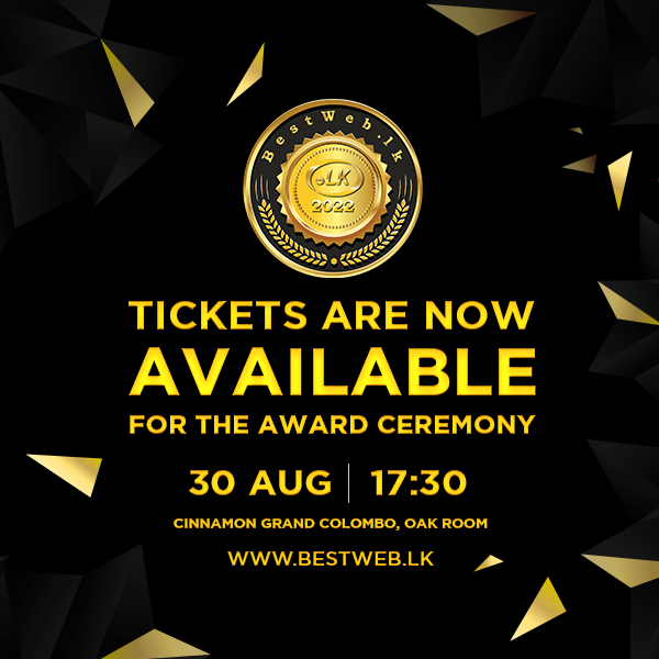 BestWebLK's tweet image. BestWeb.LK 2022 සම්මාන උළෙල සඳහා ප්‍රවේශපත්‍ර වෙන්කර ගැනීමට domains.lk පිවිසෙන්න.

#BestWebLK #BestWeb2022 #LKDomainRegistry #lka