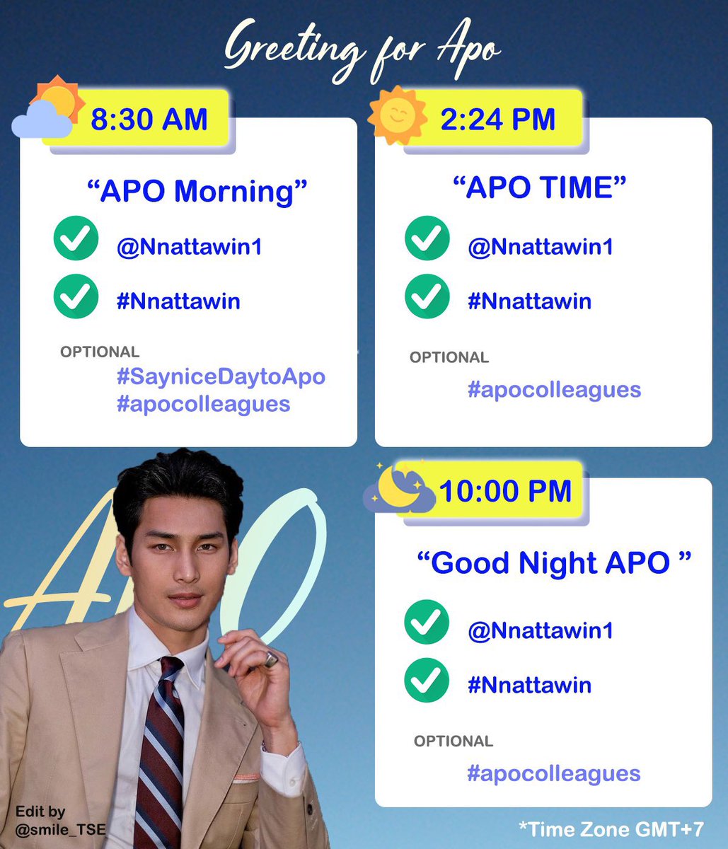 NattawinTrend's tweet photo. วันนี้ KEYWORD ของอาโป ติดเทรนด์ทวิตอีกแล้ว ขอยกความดีให้กับบ้านเบส
 3 เดือนก่อนหน้านี้ 😭😭

Good Night APO 
APO Morning

“พี่คะ..คนจะทำตามเหรอ 3 เวลาเลยนะ ”  

@ApoNattawinofc Said:

“เรา 2 คนทำก่อน เดี๋ยวคนที่รักอาโปก็มา”

รักพวกคุณจัง #apocolleagues 🙏

@Nnattawin1 #Nnattawin https://t.co/zE7CuIVZqg