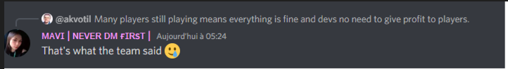 Netmarblescam's tweet photo. as long as you have players playing, you don't have to feel obligated to pay ANYTHING, you were a victim, they're laughing at us and @NetmarbleO  wants to release more NFT games to make easy money https://t.co/f2Gs28EaKC