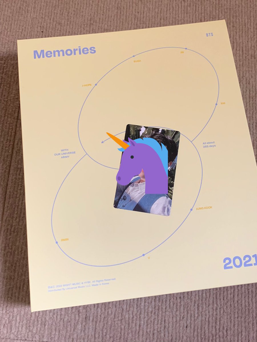 jimin_penpen's tweet photo. memories届いた💕
トレカ、🦄ホビだった。ソジュコンに続いて､､､ホビたん、私の事すきなの？😆
🐥ジミンちゃんどこ？
誰か交換してもらえるかな〜

#momeries https://t.co/Ps37uvPBeu