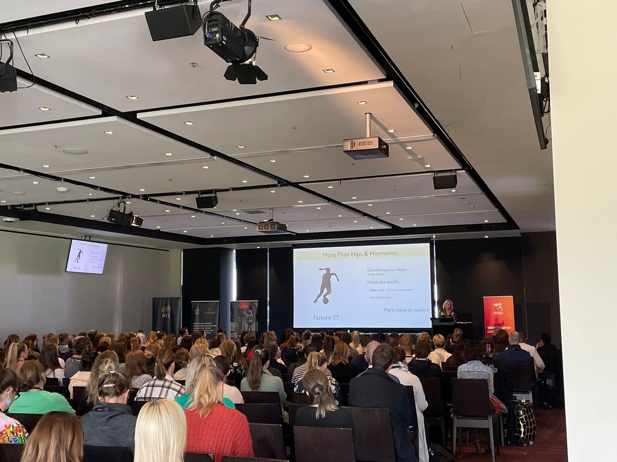 BJSM_BMJ's tweet image. Next up - Queen 👑  @kaymcrossley on all things injury prevention in female athletes. Key take home - "It's more than hips and hormones"❗ 

#WISC22 

@latrobeuni @LaTrobeSEM @LaTrobeHERsport