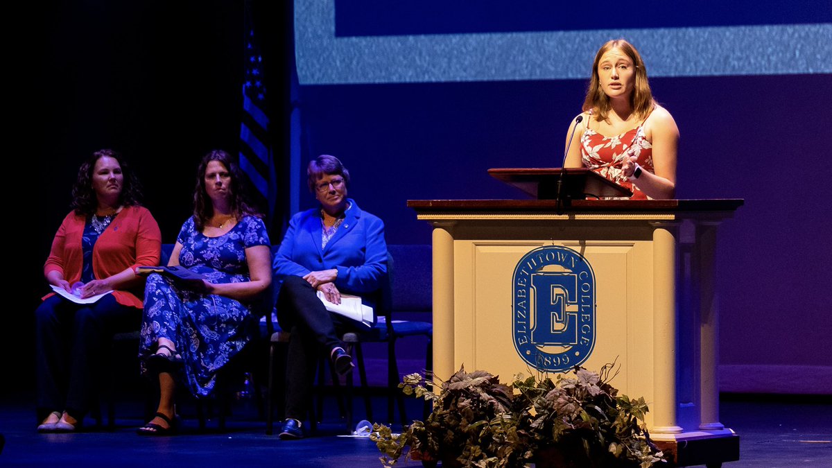 EtownCollege's tweet photo. We officially welcomed #Etown2026 to the Blue Jay community with tonight's Induction ceremony in Leffler Chapel and Performance Center! 

An annual tradition at Etown, the program which features a Pinning Ceremony and Litany of Light helped kick off New Student Orientation. https://t.co/6b0Og7CXLg