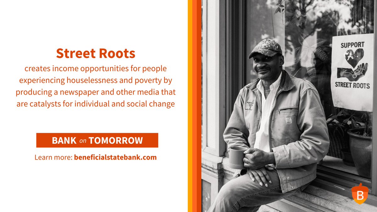 BeneficialState's tweet photo. We're proud to feature our client @StreetRoots, Portland's award-winning weekly street newspaper for those who can't afford free speech. #NationalNonprofitDay https://t.co/fvwaase83g https://t.co/a86NdmEY0c