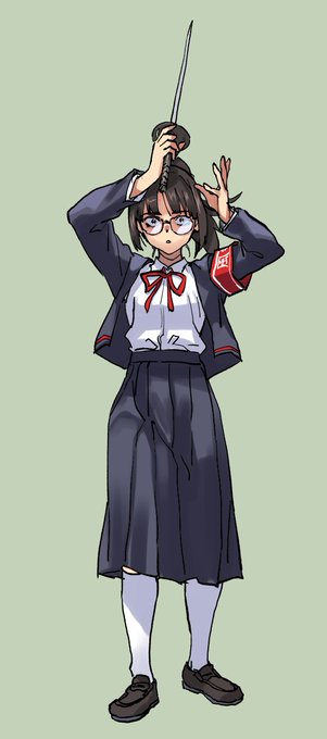 手慣らしらくがき:右上段風紀委員 