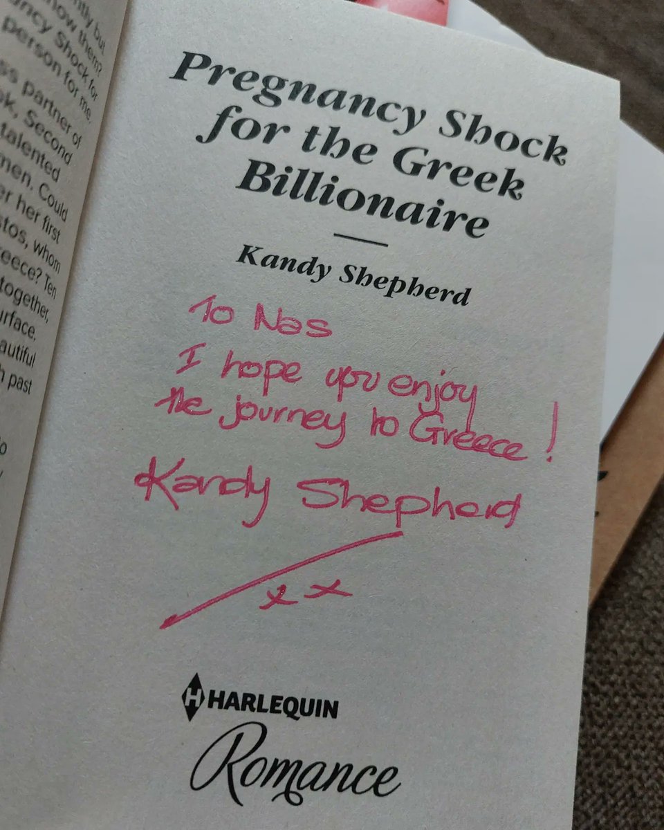 NasDean's tweet photo. I received "Pregnancy Shock for the Greek Billionaire" by Kandy Shepherd. 📖 📕 📘 📗 📓 📚 #inthemail #signedbook #Sept2022 #NewBook
Thank you ❤️ @KandyShepherd ❤️❤️❤️ https://t.co/6Abu4Tktud