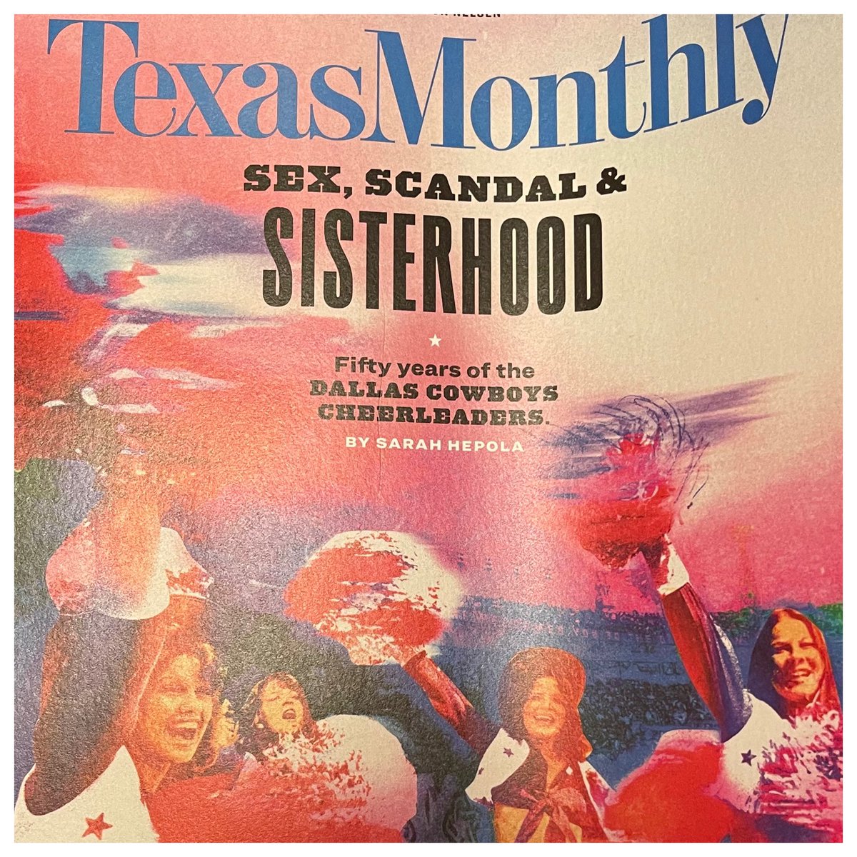 fresh in today’s mailbox (remember those?): <a href="/sarahhepola/">Sarah Hepola</a>’s comprehensive history of the <a href="/DCCheerleaders/">Dallas Cowboys Cheerleaders</a> and I CANNOT WAIT. i devoured her podcast #americasgirls, also about the dcc.
