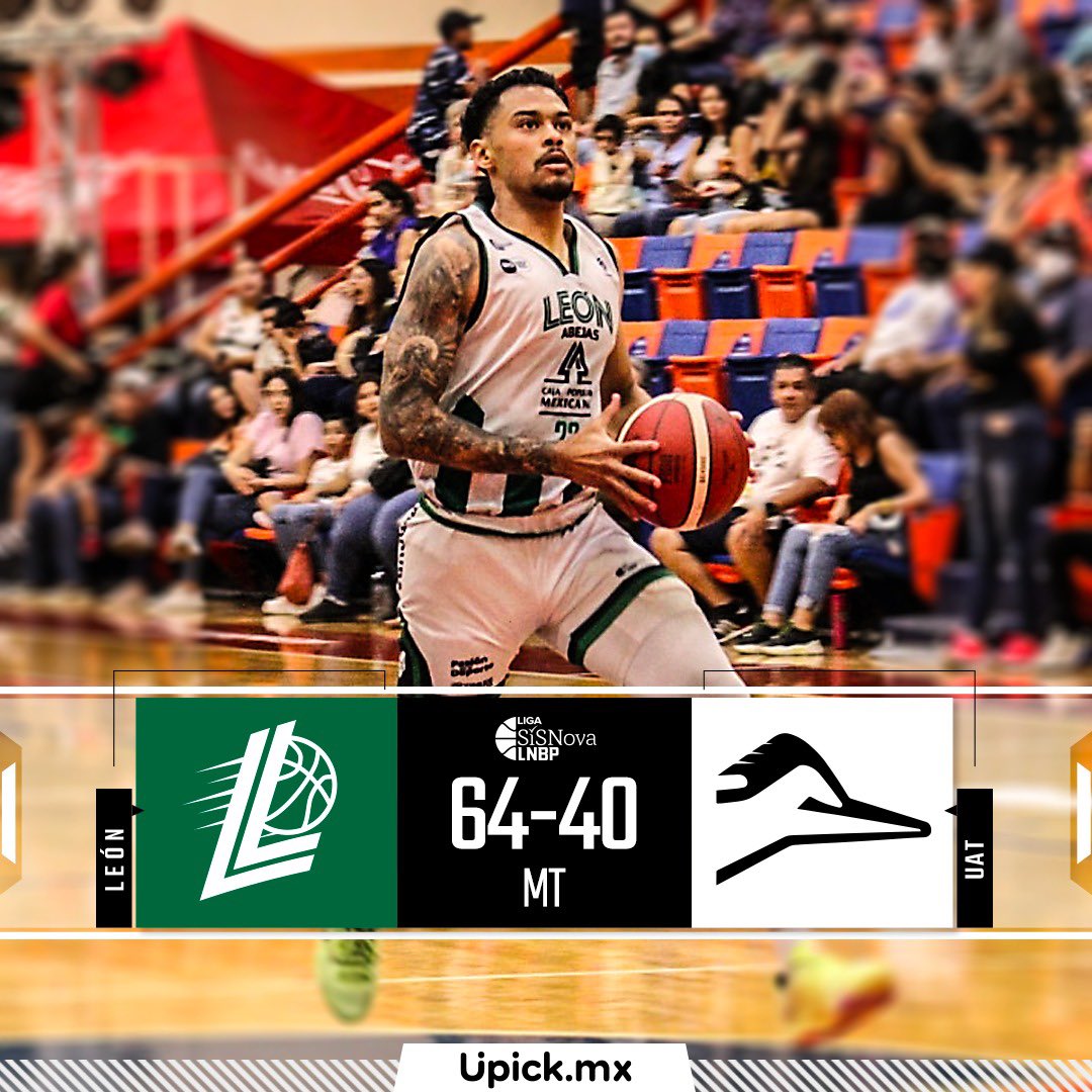 abejasdeleon's tweet photo. ⏰ Amplia ventaja al descanso 🔥🏀
#UpickMX presenta el marcador al momento 📊
📺 FB Live Abejas de León
#VamosAbejas || #TodosSomosVerdes https://t.co/r3dCgiAstg