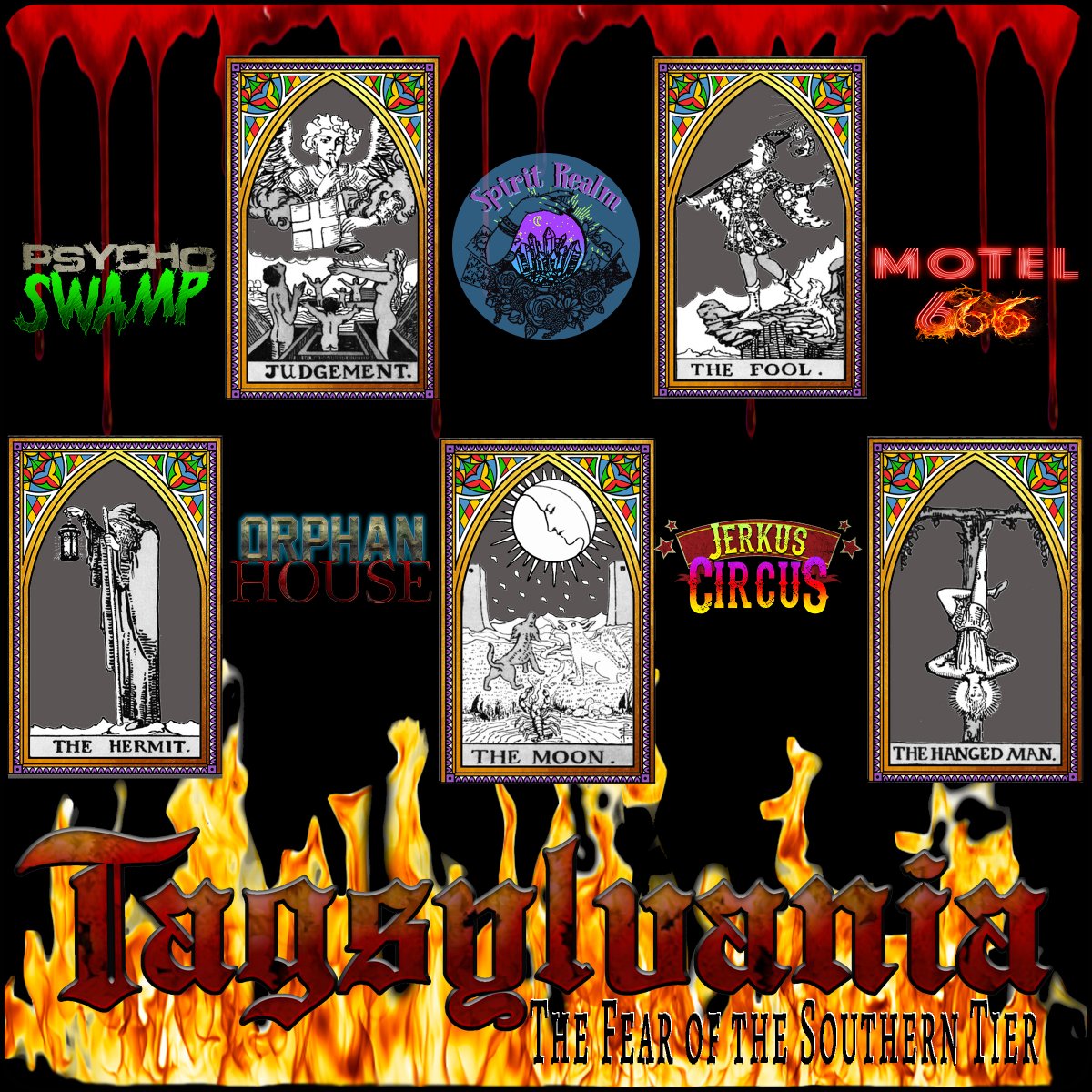 Tagsylvania's tweet photo. Winning designs for our first ever Tagsylvania t-shirt design contest 🔥Maybe you'll even see one on a hoodie 😜Let us know your favorite design below ⬇️
#tagsylvania #hauntedattractions #halloween https://t.co/fibWys3Gmr