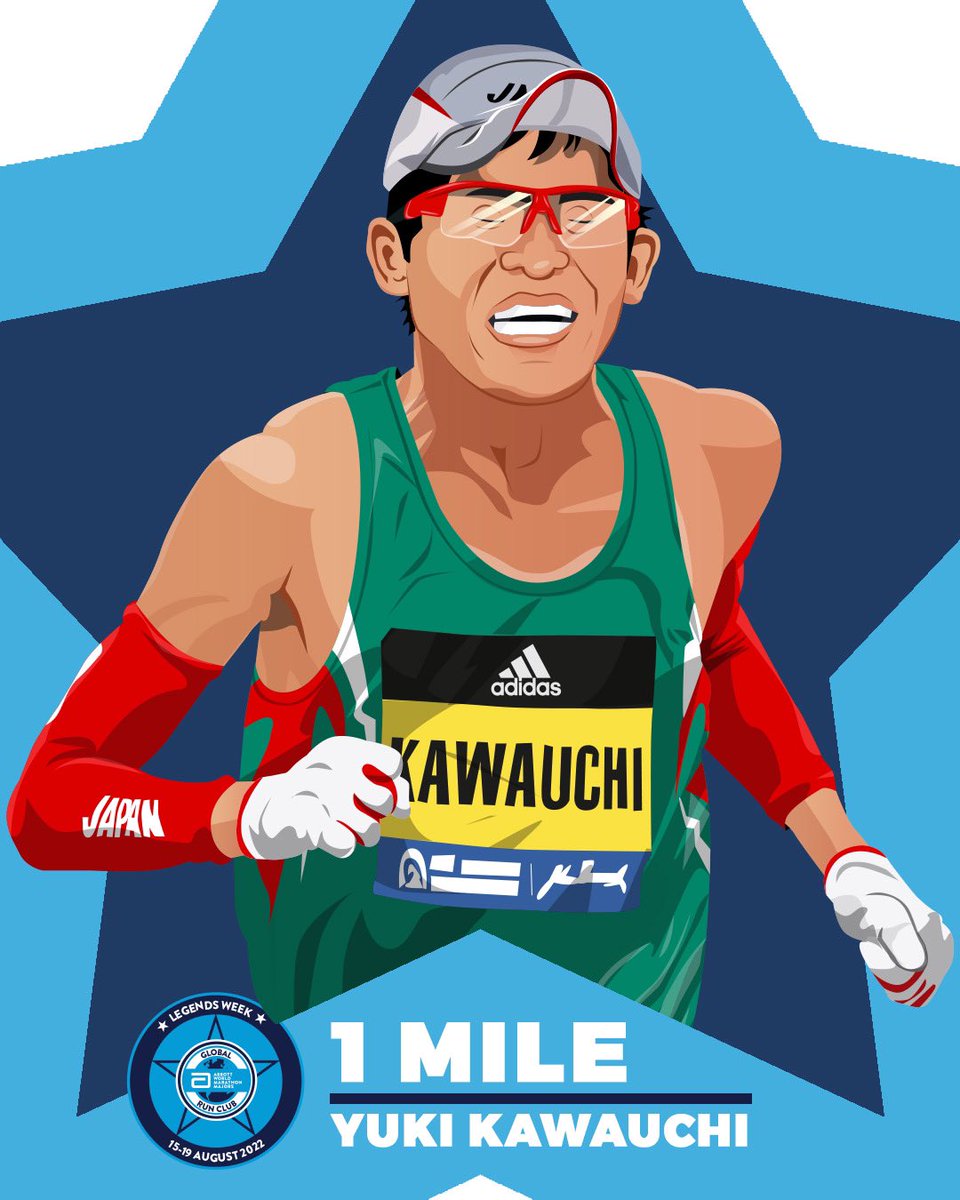 kawauchi2019's tweet photo. #AbbottWMM の #GlobalRunClub で開催中の #LEGENDSWEEK のファイナルチャレンジは、私が設定!
1マイルをできるだけ速く走るだけのシンプルチャレンジ。
目標は2018年の @bostonmarathon で私が優勝した時の25-26マイルのタイム5'12(3'13/km)。
このタイムにぜひチャレンジしてみてください! https://t.co/Syty2iT7gL
