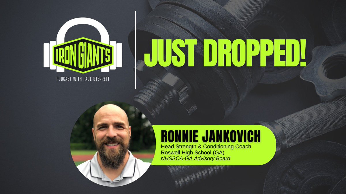 Ep. 3 is now LIVE! 🔥 Season 2 Ep. 2 of Iron Giants Strength Podcast with Coach @RonnieJankovich is now live! Tune in to the chat. 💪 🔗 youtube.com/watch?v=qt9iHb… #IronGiants | #StrengthPodcast
