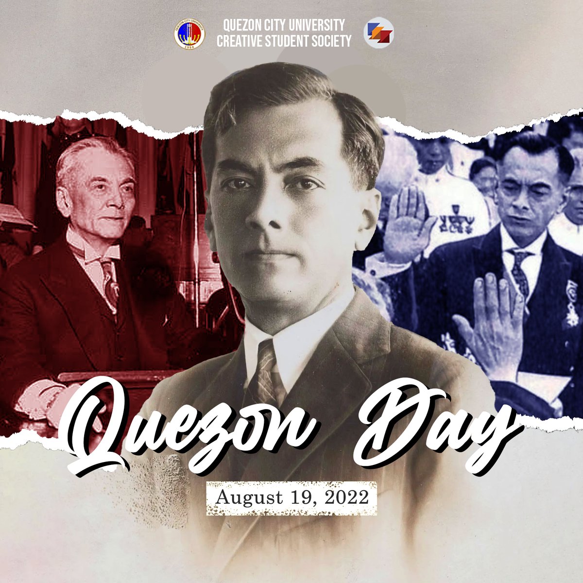 OfficialQCUCSS's tweet photo. It's Quezon Day! ✨
Manuel Luis Quezon y Molina, also known by his initials MLQ, was a Filipino lawyer, statesman, soldier and politician who served as president of the Commonwealth of the Philippines from 1935 until his death in 1944.
#1QCU
#TatakCSS
#QCUCSSLIKHAPRODUCTION https://t.co/2zkmetr1F9
